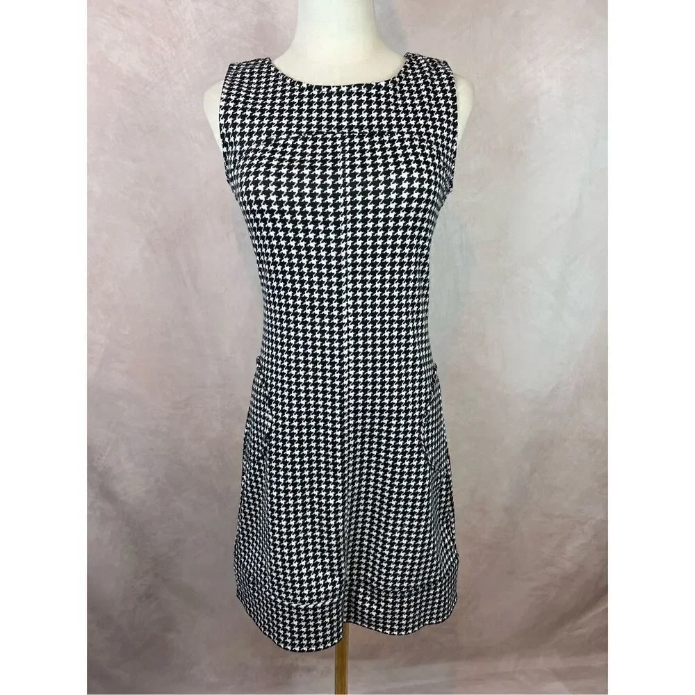 Black and White Houndstooth Dress